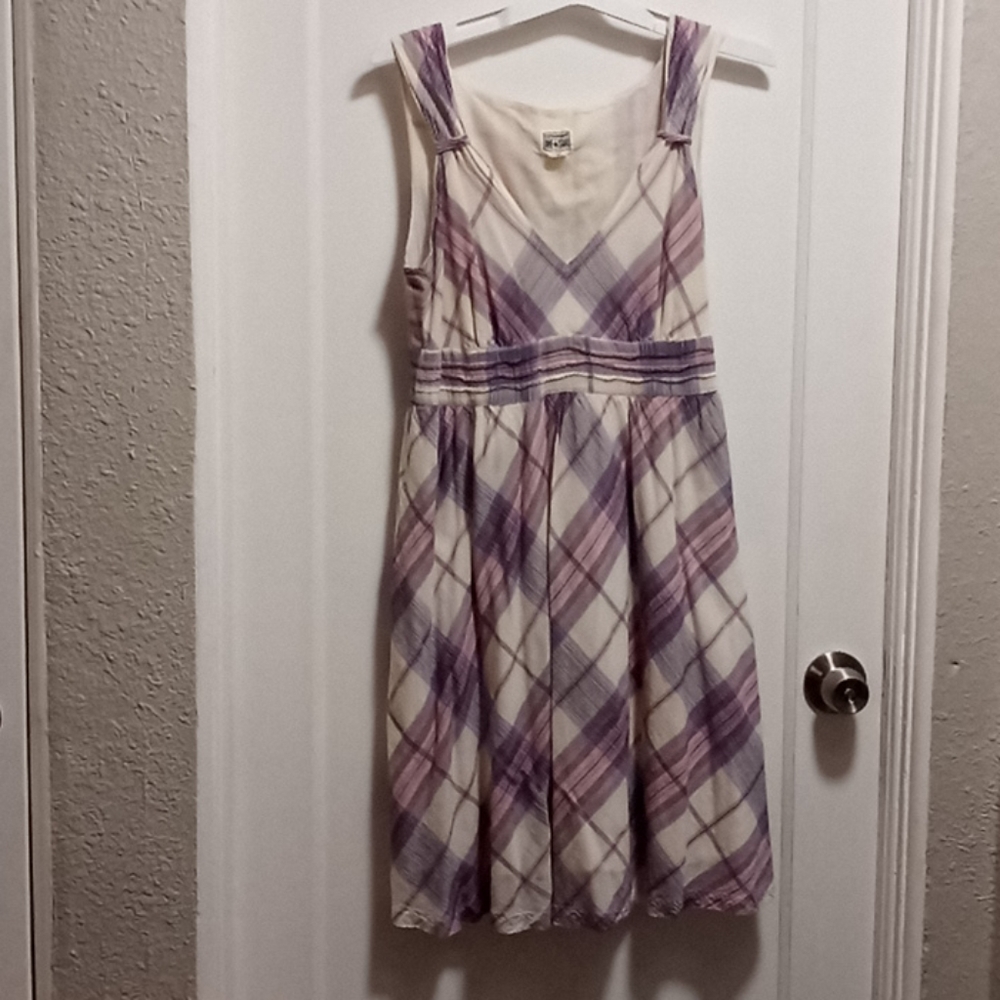 Purple and pink flannel converse summer dress